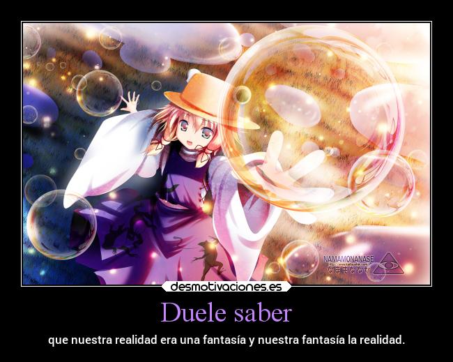carteles anime desmotivaciones realidad touhou suwako desmotivaciones