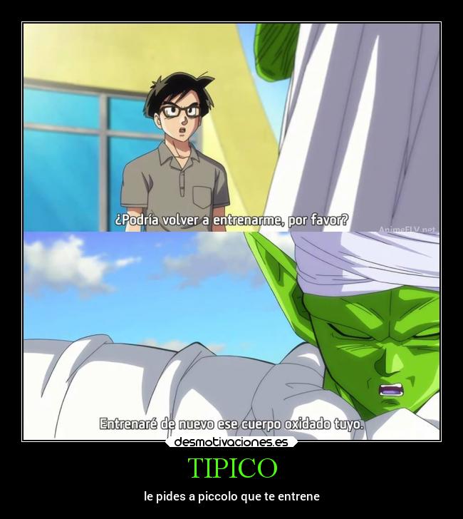 TIPICO - le pides a piccolo que te entrene