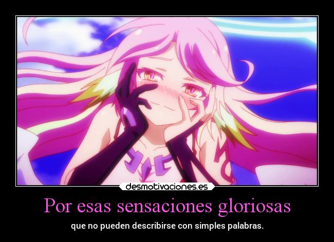 carteles anime gloriosas nogame nolife jibril excitada cosas raras xdddd desmotivaciones