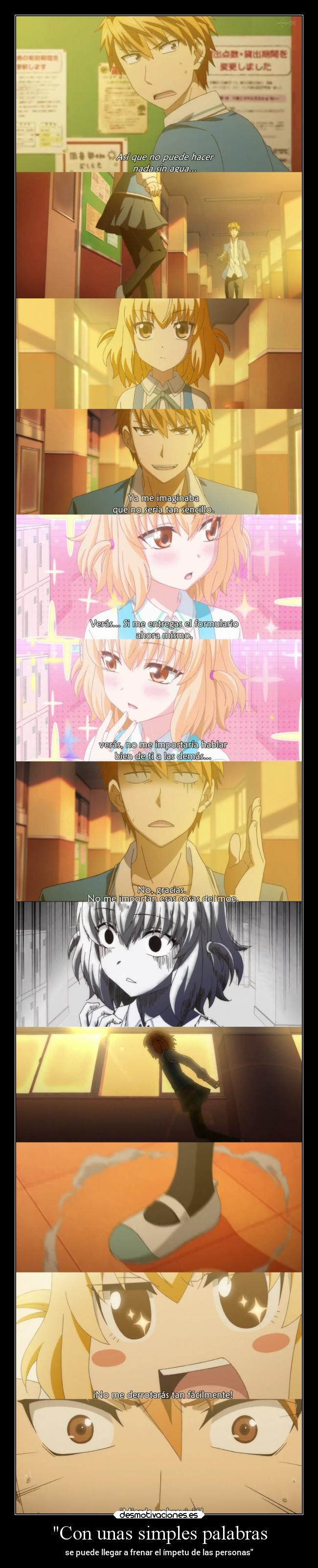 Con unas simples palabras -