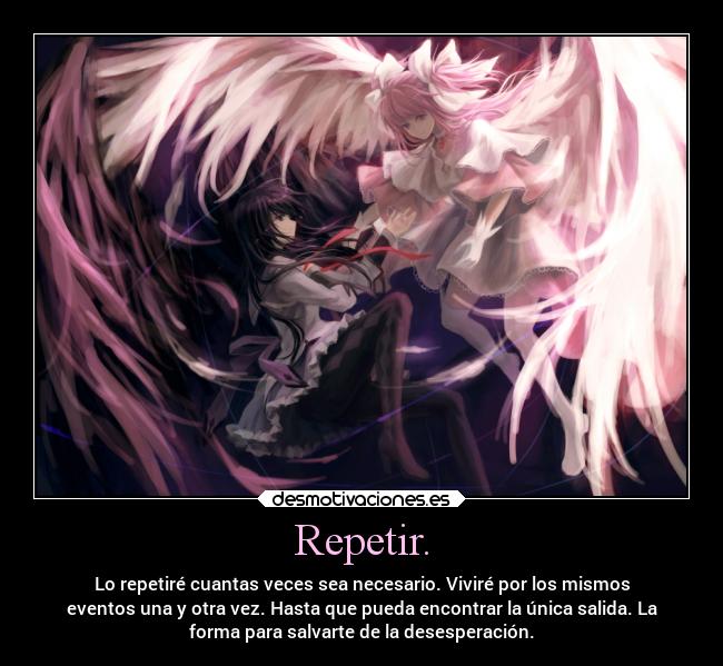 carteles anime sentimientos desesperacion madokamagica desmotivaciones