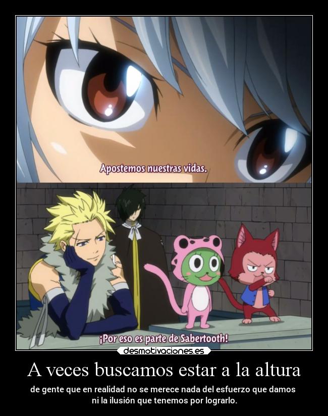 carteles anime vida mundo dolor raptorhunters harukaze fairytail fairy tail yukino sabertooth sting rouge desmotivaciones