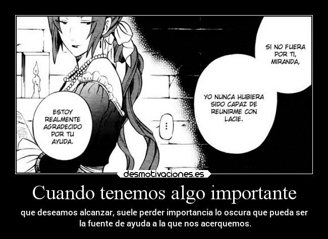 carteles anime vida mundo ayuda raptorhunters harukaze erosekai pandorahearts pandora hearts miranda barma desmotivaciones