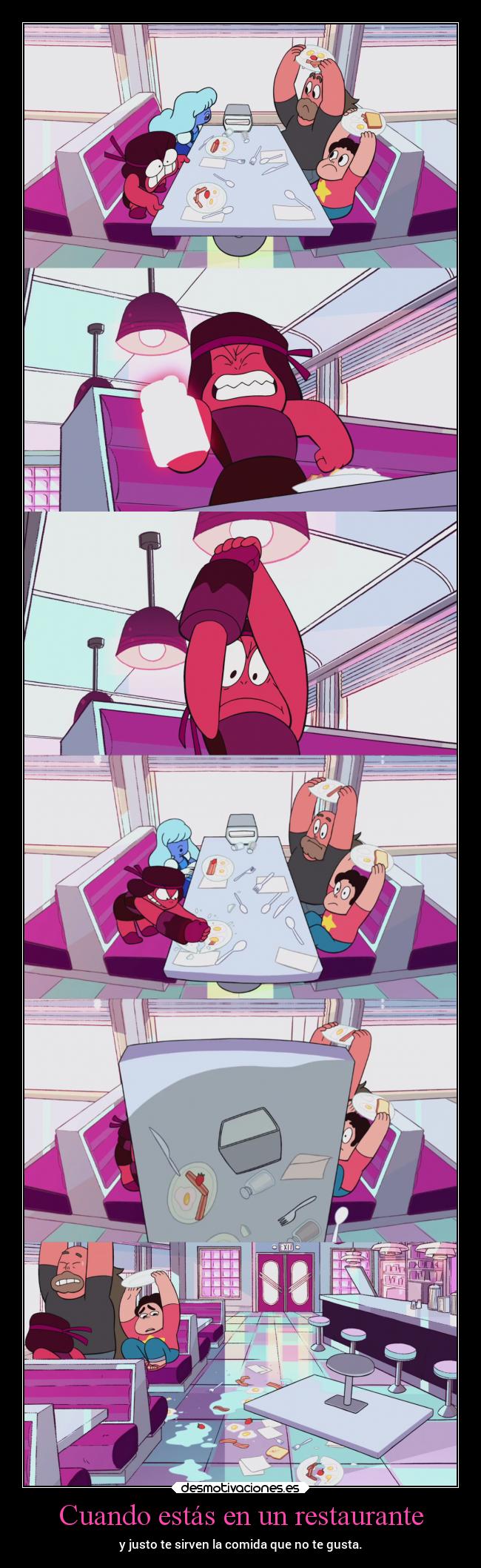 Cuando estás en un restaurante -