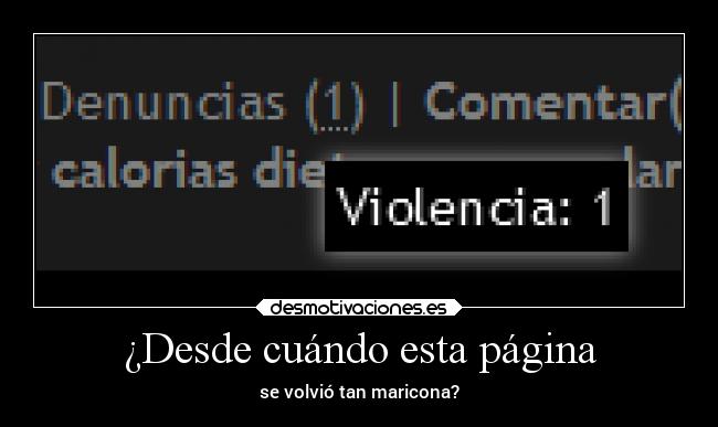 ¿Desde cuándo esta página - 