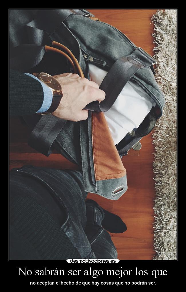 No sabrán ser algo mejor los que -