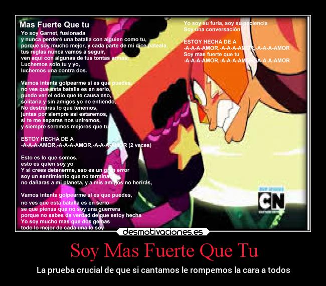 Soy Mas Fuerte Que Tu - La prueba crucial de que si cantamos le rompemos la cara a todos