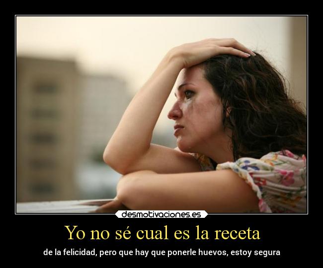 Yo no sé cual es la receta - 