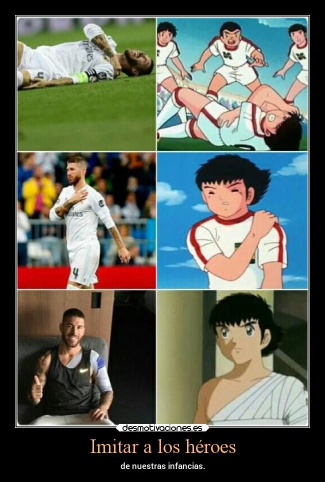 carteles futbol anime desmotivaciones