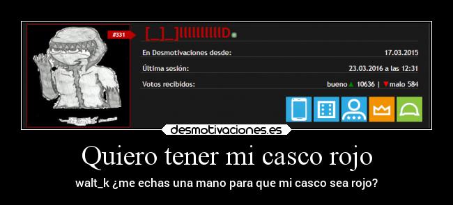 Quiero tener mi casco rojo - walt_k ¿me echas una mano para que mi casco sea rojo?