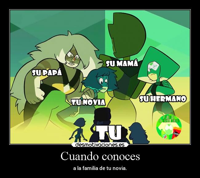 carteles humor steven universe garnet amatista perla jaspe lapislazuli peridot yellow diamond desmotivaciones