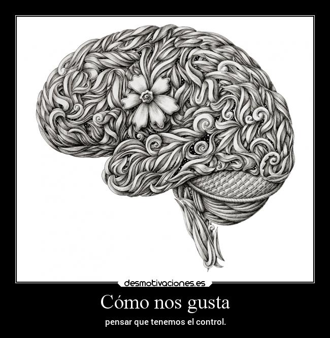 Cómo nos gusta - pensar que tenemos el control.