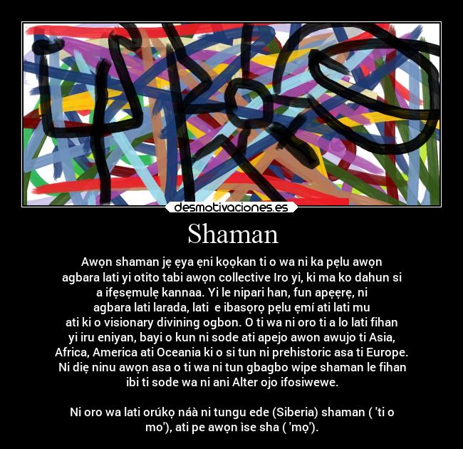 carteles religion chaman gloria honor sabiduria dioses desmotivaciones