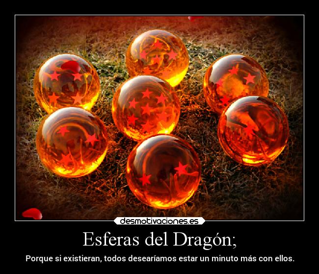 Esferas del Dragón; - Porque si existieran, todos desearíamos estar un minuto más con ellos.