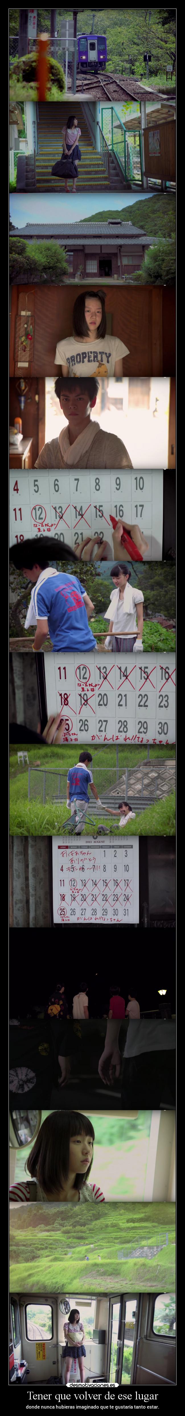 Tener que volver de ese lugar - 