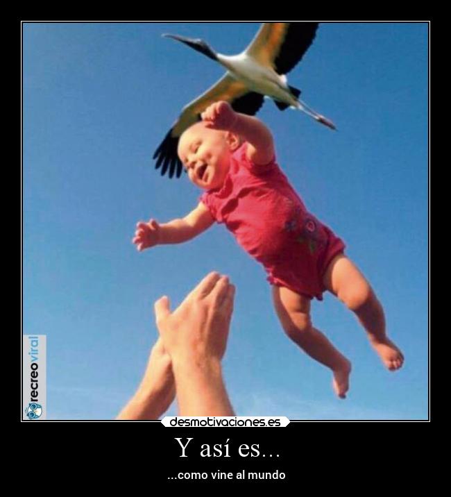 Y así es... - ...como vine al mundo