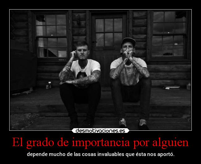 El grado de importancia por alguien - 