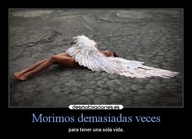 Morimos demasiadas veces - para tener una sola vida.