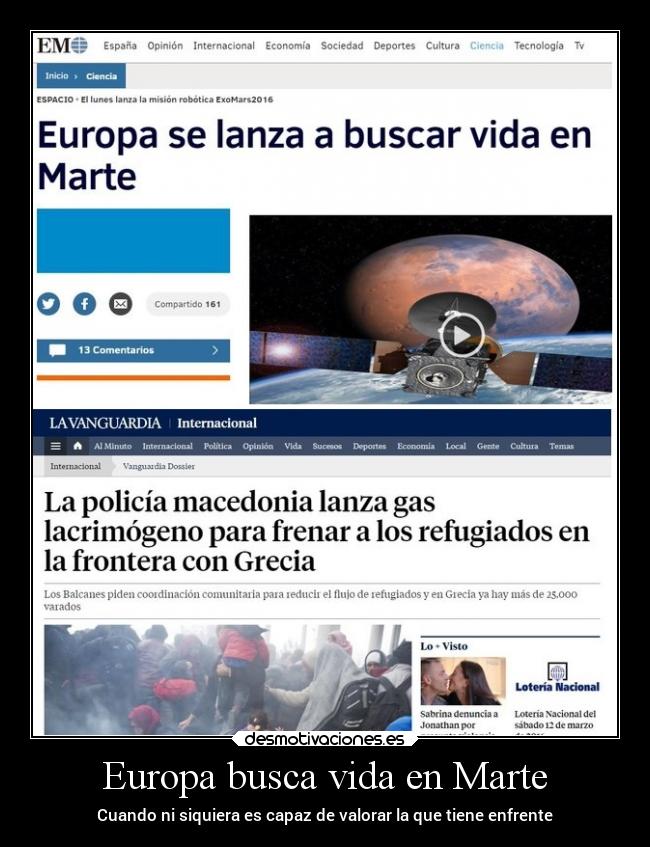 Europa busca vida en Marte - 