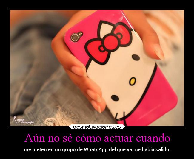 Aún no sé cómo actuar cuando - me meten en un grupo de WhatsApp del que ya me había salido.
