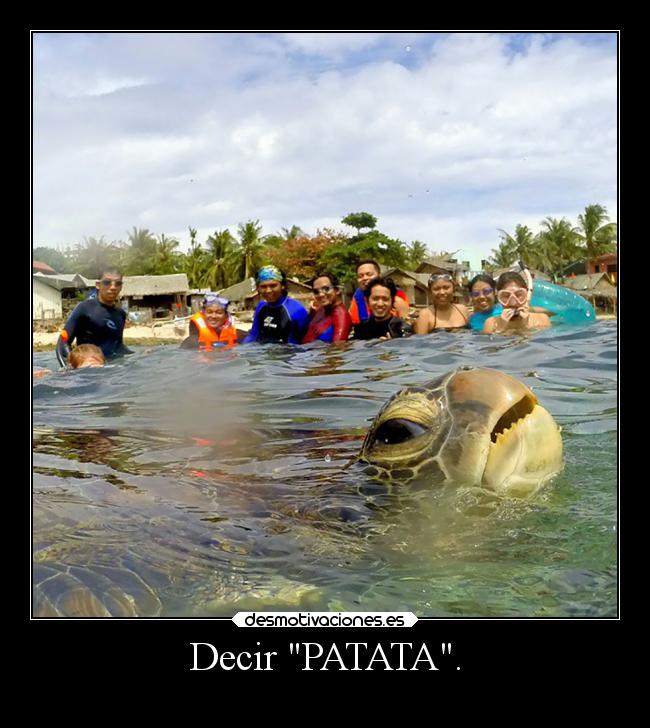 Decir PATATA. -
