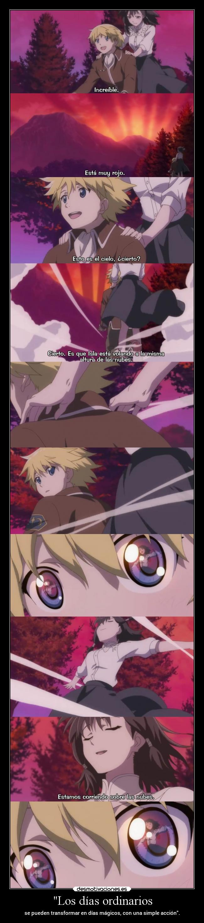 carteles anime dia ordinario ser magico projectd accion compania raptorhunters desmotivaciones