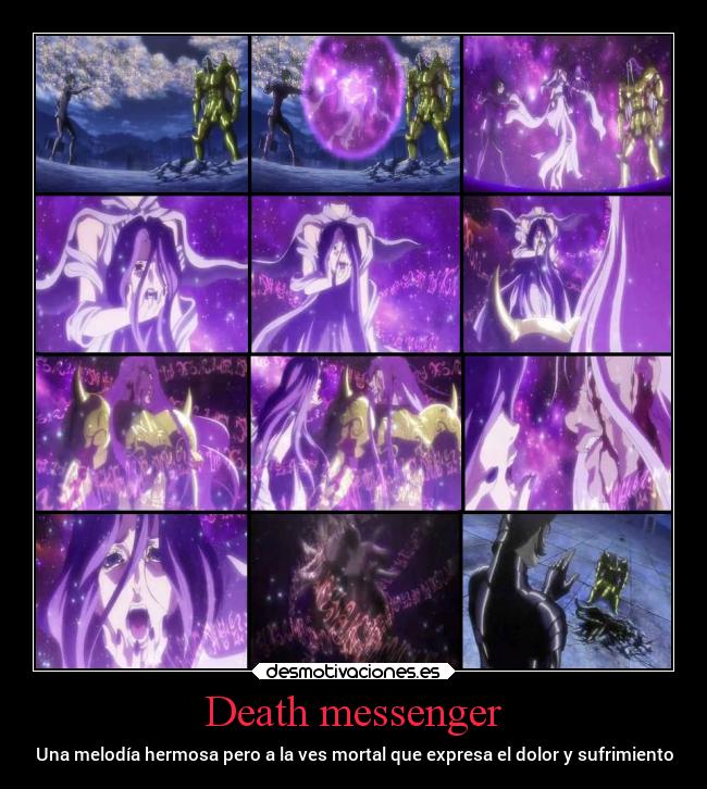 Death messenger - Una melodía hermosa pero a la ves mortal que expresa el dolor y sufrimiento