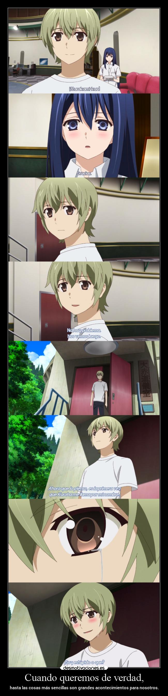 carteles anime vida mundo amor felicidad raptorhunters harukaze gokukokunobrynhildr gokukoku brynhildr kuroha desmotivaciones