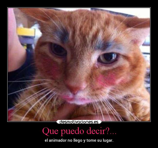 Que puedo decir?... - el animador no llego y tome su lugar.