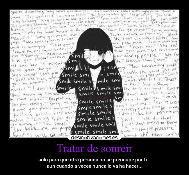 Tratar de sonreir - 