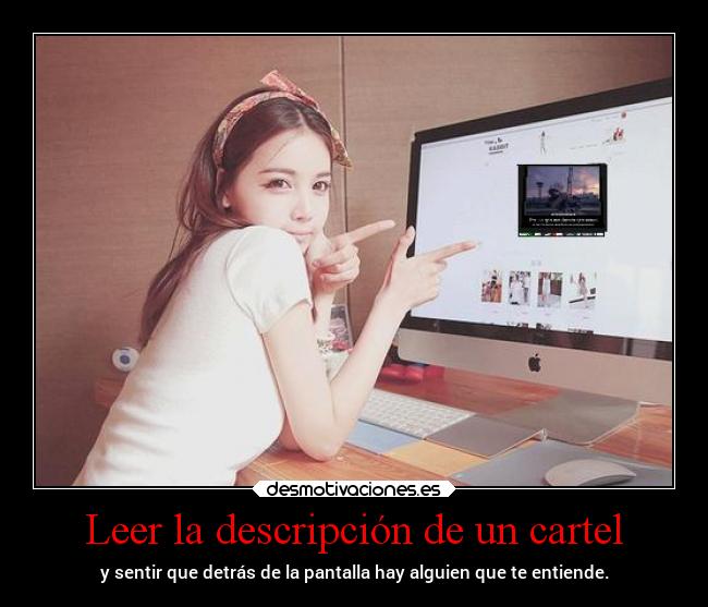 Leer la descripción de un cartel - 