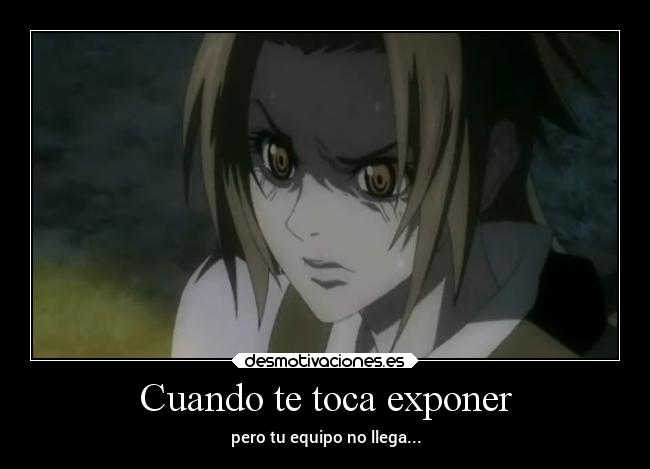 Cuando te toca exponer - pero tu equipo no llega...