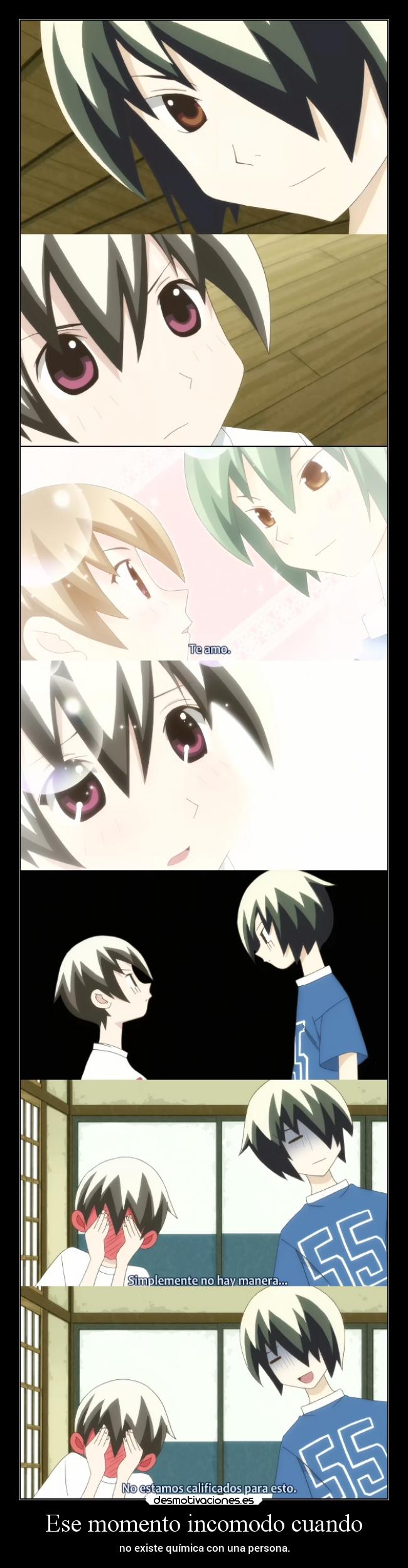 Ese momento incomodo cuando - no existe química con una persona.