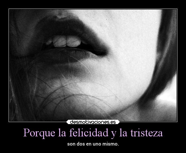 Porque la felicidad y la tristeza - 