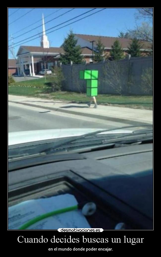 Cuando decides buscas un lugar - 