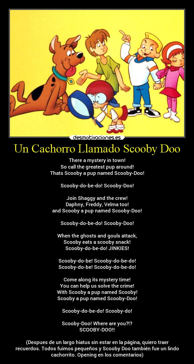 carteles infancia recuerdos doo cachorro llamado pequenos hanna barbera ejercitodemar desmotivaciones