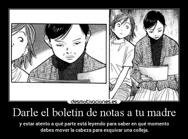 carteles madre anime risa humor fail notas clase raptorhunters harukaze erosekai 20th century boys kanna yukiji desmotivaciones