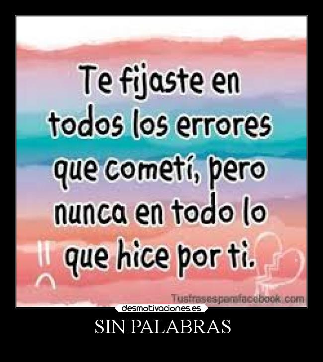 SIN PALABRAS -