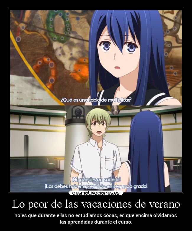 Lo peor de las vacaciones de verano - 