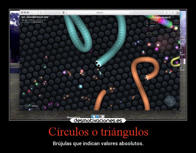 Círculos o triángulos - Brújulas que indican valores absolutos.