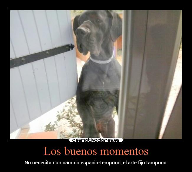 Los buenos momentos - No necesitan un cambio espacio-temporal, el arte fijo tampoco.