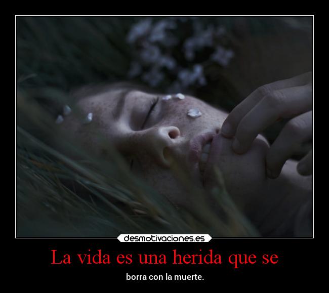 La vida es una herida que se - 