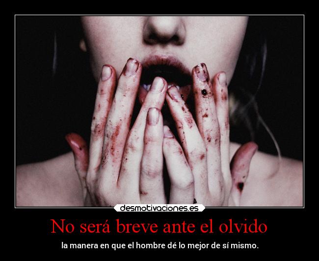 No será breve ante el olvido - 