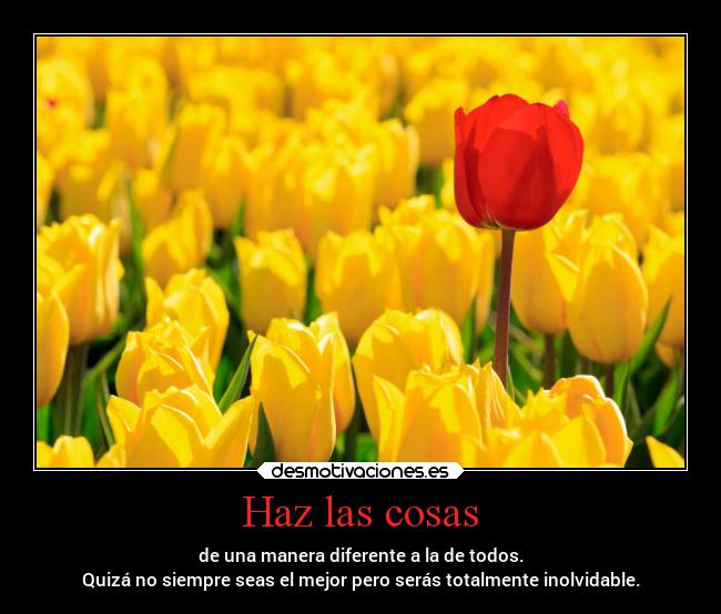 Haz las cosas -