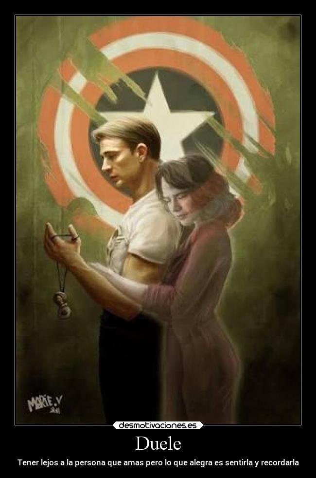 Duele - Tener lejos a la persona que amas pero lo que alegra es sentirla y recordarla