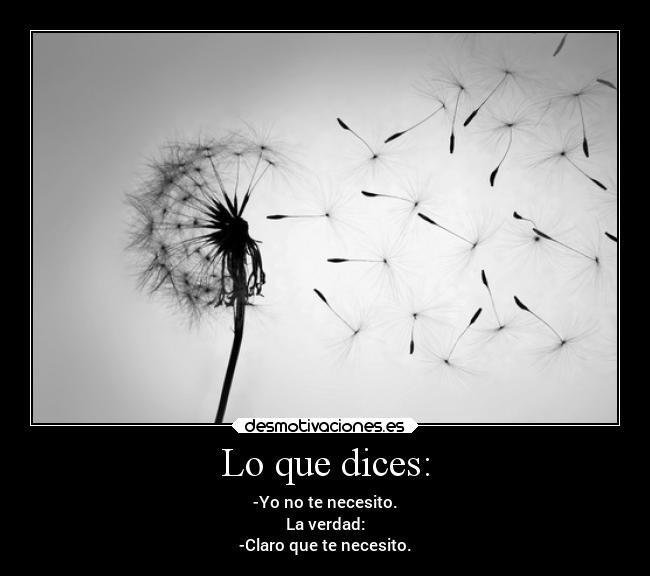 Lo que dices: - 