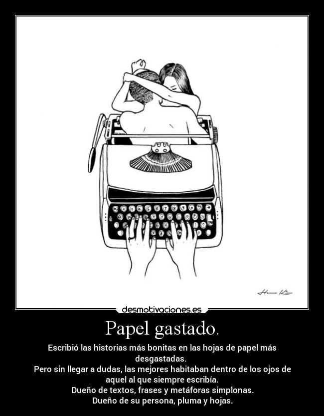 Papel gastado. - 