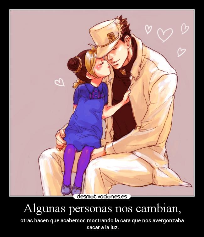 carteles anime amor familia hija raptorhunters harukaze erosekai jojo jojosbizarreadventure jolyne jotaro desmotivaciones