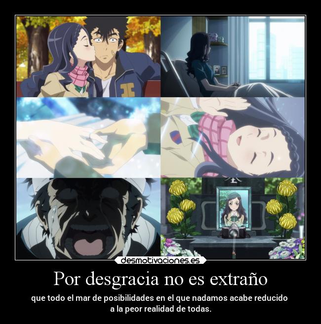 carteles anime vida mundo muerte amor dolor raptorhunters harukaze erosekai dimensionw mabuchi kyouma miyabi desmotivaciones