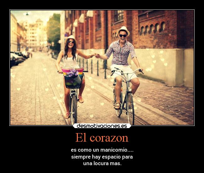 El corazon - es como un manicomio....
siempre hay espacio para
una locura mas.